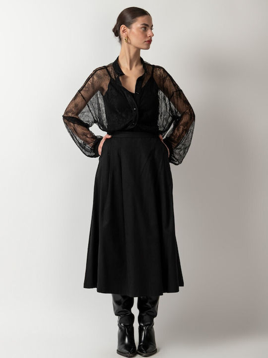 Helmi Midi Skirt Black