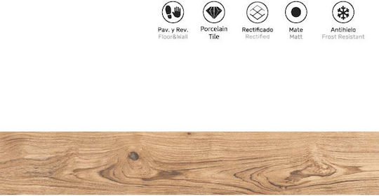 LV Granito Floor / Wall Outdoor Matte Porcelain Tile 120x20cm Soil