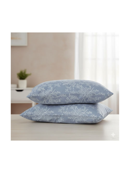 Olia Home Сет Калъфки за Възглавници Прашно синьо 52x72см.