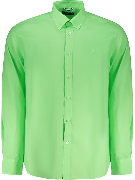 Long-sleeved Cotton Shirt Green