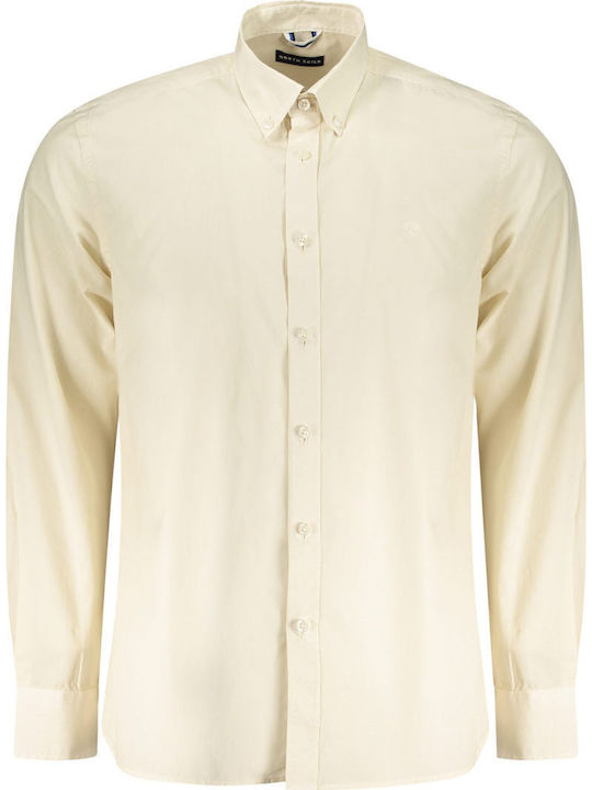 North Sails Shirt Long-sleeved Cotton Shirt Beige