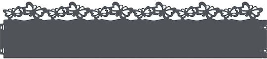 vidaXL Metal Garden Border in Gray Color 1.03m x 22cm