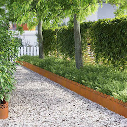 vidaXL Metal Garden Border in Brown Color 1.03m...