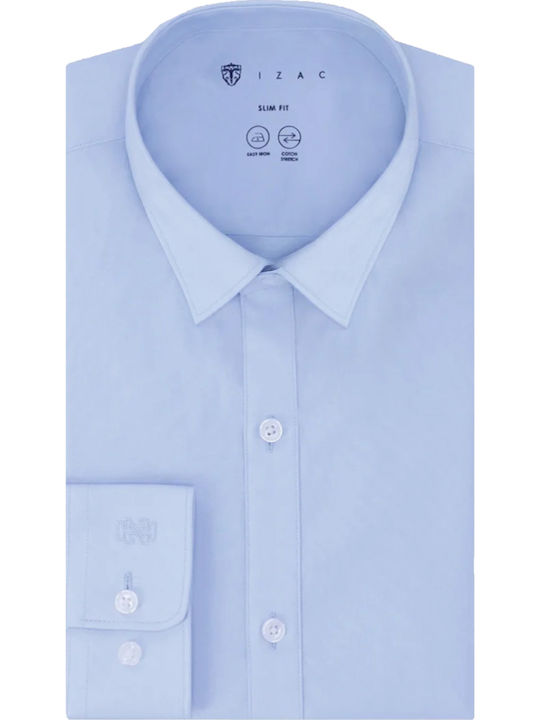 Langärmlig Baumwolle Hemd Light Blue