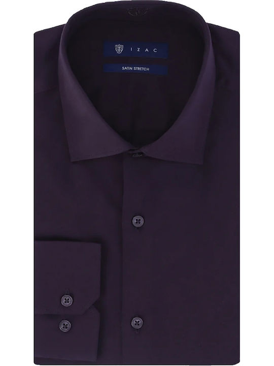 Long-sleeved Cotton Shirt Burgundy