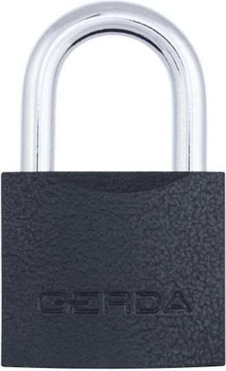 Gerda Steel Padlock Brass with Key 32mm Black