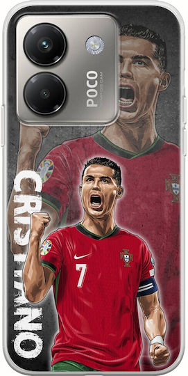 Euro 2024 Cristiano Ronaldo Xiaomi Poco M7 Pro 5g Гъвкав TPU Прозрачен Силикон