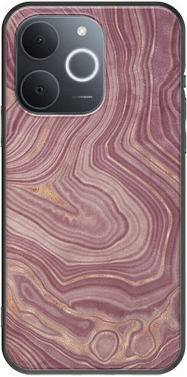Agate Stone Pink Realme Note 70t Black TPU Black Silicone Mobile Phone Case
