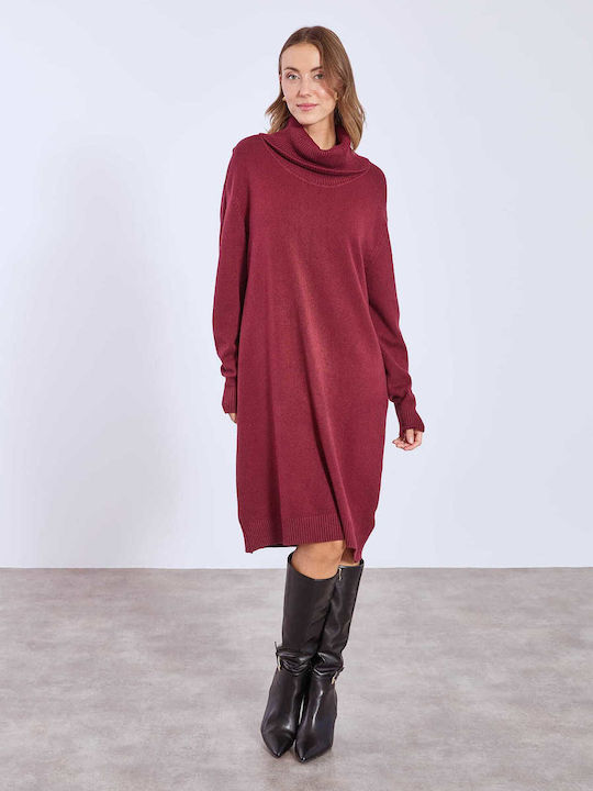 chinese dress ladies Haylee Midi Turtleneck Sweater Dress; Black main image 0