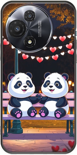 Husă Valentine's Day Panda Love Under Stars TCL 60R 5G Neagră TPU Silicon
