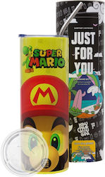 Super Mario Neon Yellow Stainless Steel Thermos...
