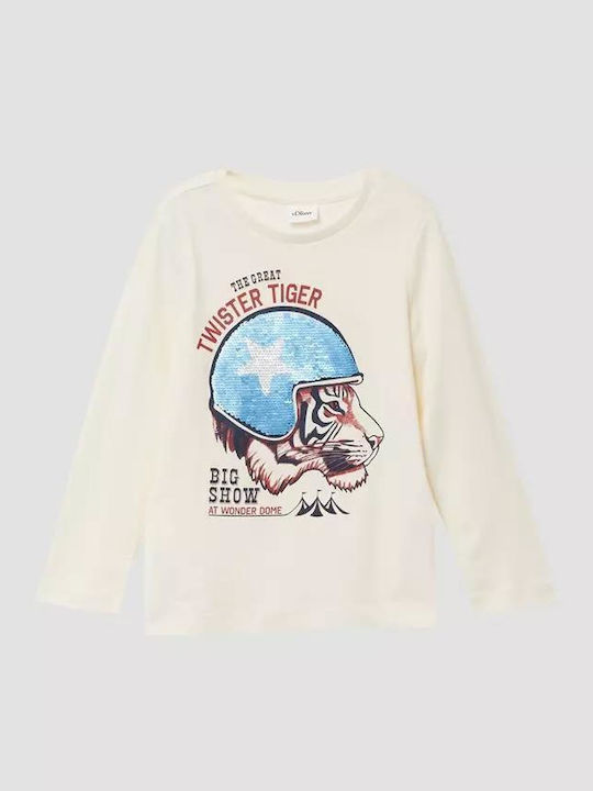 s.Oliver Kids' Shirt Long Sleeve Ecru