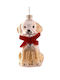 Christmas Tree Ornament Dog Brown Red Bow Xmas Ornament Dog Red Bow 20709 11 Pieces
