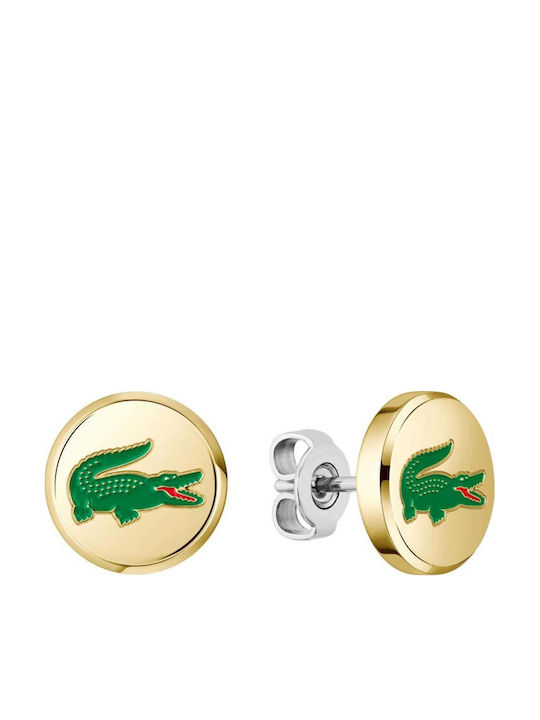 Lacoste Men's Earrings made of Steel Gold Plated