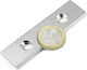 Rectangular Magnet 80x20x4x4.5mm 2 Countersunk Holes Neodymium Traction Force 18kg