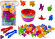Leantoys Educational Sorting Set Learning Colors Counting Dinosaurs 48 Pcs