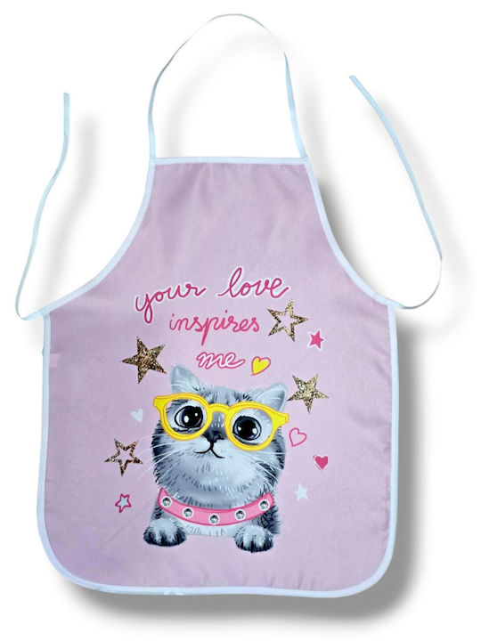 Kids Apron Pink 50x40cm