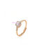 Chrysothemiss Women's Ring Petite Crown White Square Synthetic Stone