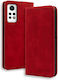 Bodycell Книга Изкуствена кожа / Кожа Червен (Redmi Note 12 Pro 4G)