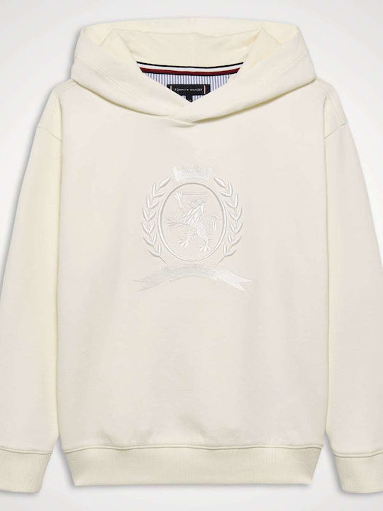 Kids Sweatshirt with Hood Ecru