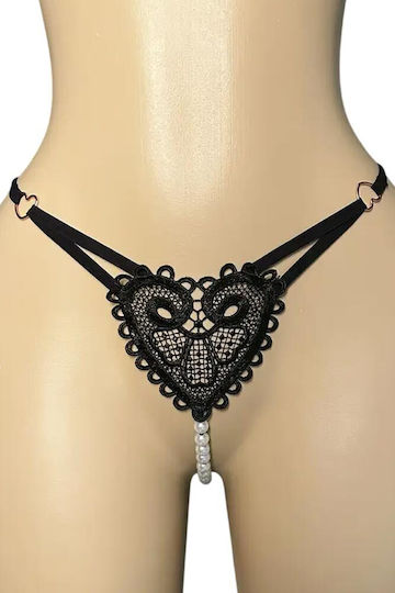 Sexy Unterwäsche String Annamu Schwartze A-1135