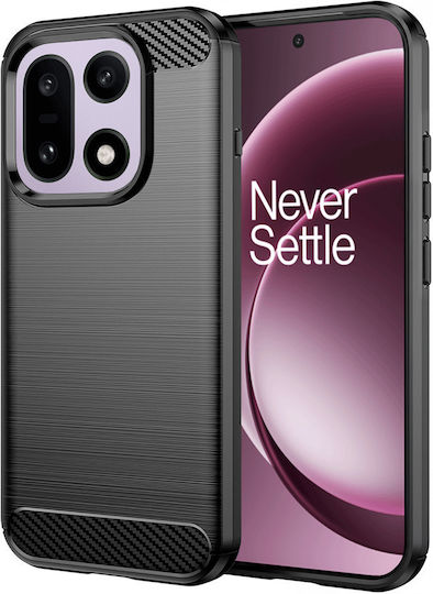 Techsuit Carbon Umschlag Rückseite Silikon / Kunststoff Schwarz (OnePlus 15 Serie 2025)