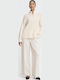 Women's Sweater with Zipper Birch Melange