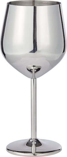 Butlers Goblet Red Wine Glass Stainless Steel Silver