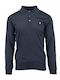 Men's Long Sleeve Polo Blue Hermes Navy