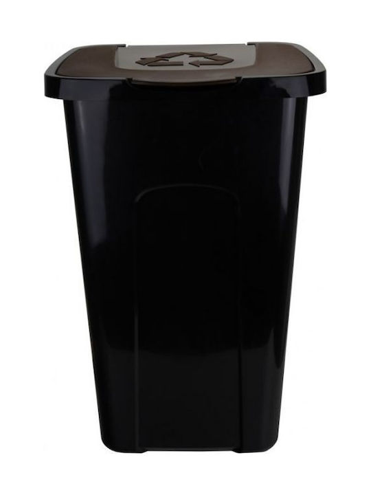 Recycling Mülleimer Kunststoff Braun 50lt