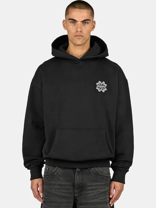Sweatshirt mit Kapuze Washed Black