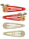 Hair Clips Reindeer