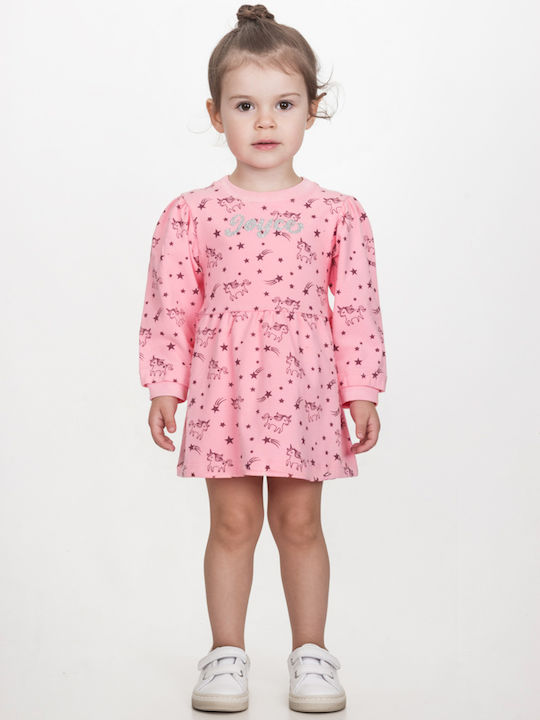 Joyce Rochie pentru Copii Mânecă lungă Pink