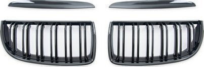Mtuning Sports Grill Double Ribs Gloss Black Bmw 3 E90 E91 Before Lift 2005-2008