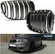Mtuning Sports Grill Double Ribs Gloss Black Bmw 1 E81 E87 Hatchback 1 E88 Convertible 1 E82 Coupe Facelift 2007-2011