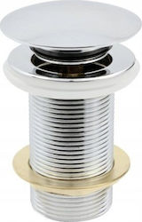 Watersolution Drain Plug Klik-Klak 5/4 Large Round Without Overflow Chrome K.kkd-Bp S.Spust.Klik-Klak-H-D-Bp-O