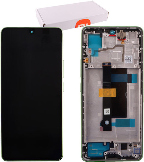 Xiaomi Screen with Touch Mechanism and Frame for Xiaomi Redmi Note 13 Pro 5G, Poco X6 5G (Green)