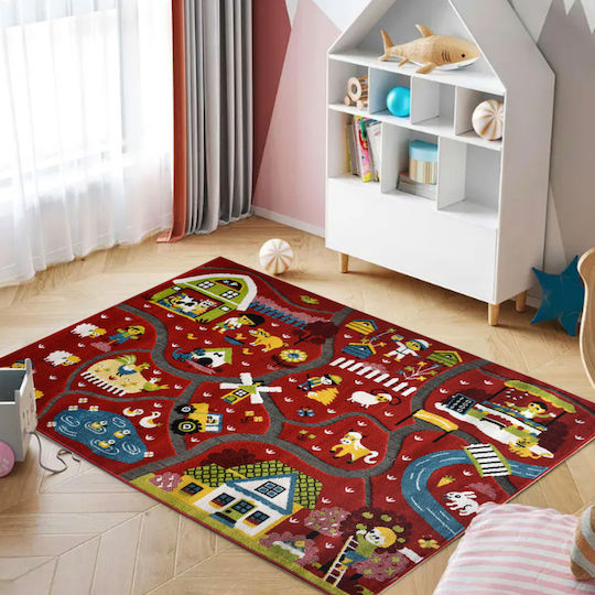 Ферма Детска игрална пътека Червен 160x210см