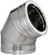 45° Corner Inox Double Wall Chimney Pipe Φ130-180