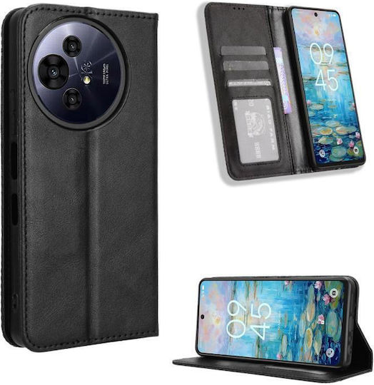 Magnetic Wallet Piele / Piele artificială / Silicon Negru (TCL 50 NXTPAPER 5G / TCL 50 Pro NXTPAPER 5G)