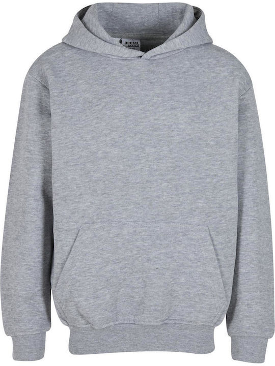 Kinder-Sweatshirt mit Kapuze und Taschen Heathergrey