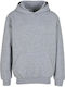 Kinder-Sweatshirt mit Kapuze und Taschen Heathergrey
