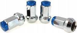 D1spec Forged Car Lug Nuts D1spec Steel 12x1.5 Silver Blue