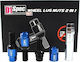 D1spec Wheel Bolts D1spec Heptagon 2in1 Steel 12x1.5 Blue