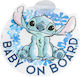 Disney Stitch Πινακίδα Σήμανσης Baby On Board Βεντούζα 1τμχ