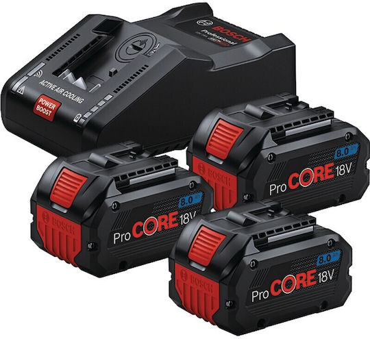 Starter Kit 18V 3×8,0Ah + Gal18V-16