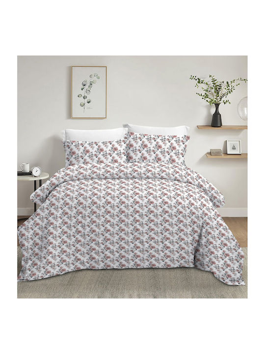 Olia Home Bettbezug Baumwolle Einzelbett 160x240 Floral