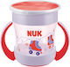 Nuk Παιδικό Ποτηράκι Mini Magic Cup από Πλαστικό Κόκκινο 160ml για 6m+