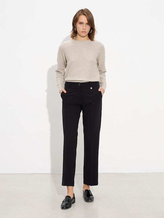 Passager Damen Hoch tailliert Stoff Hose in Ger...