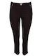 Women's Fabric Trousers Slim Fit Brown